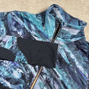 Lululemon Blue‎ Black New Route 1/2 Zip Long Sleeve Women's Size 8